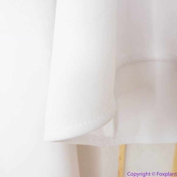 Eloquii White Midi Dress with Flared Sleeves - Picture 14 of 15